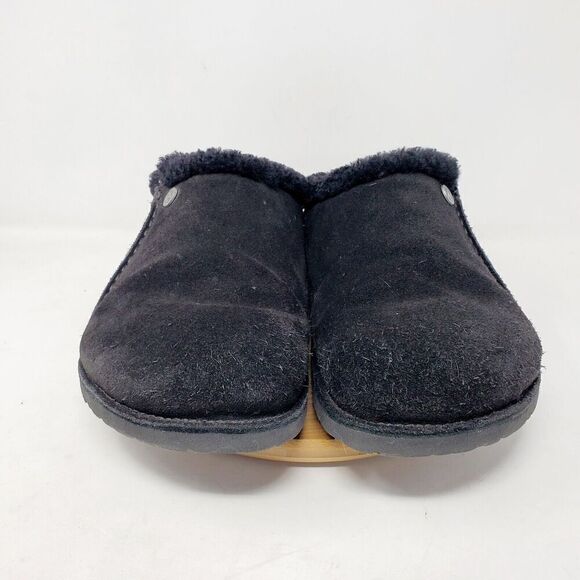Birkenstock Zermatt Shearling Clogs 44 Mens 11 Black Suede Slip On‎ Lined Shoes - Picture 3 of 15